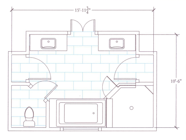 master bathroom layout ideas with closet