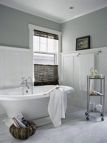 bathrooms with beadboard and tile photo - 1