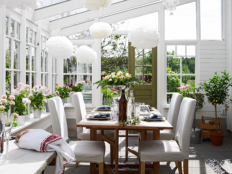 all white dining room photo - 2