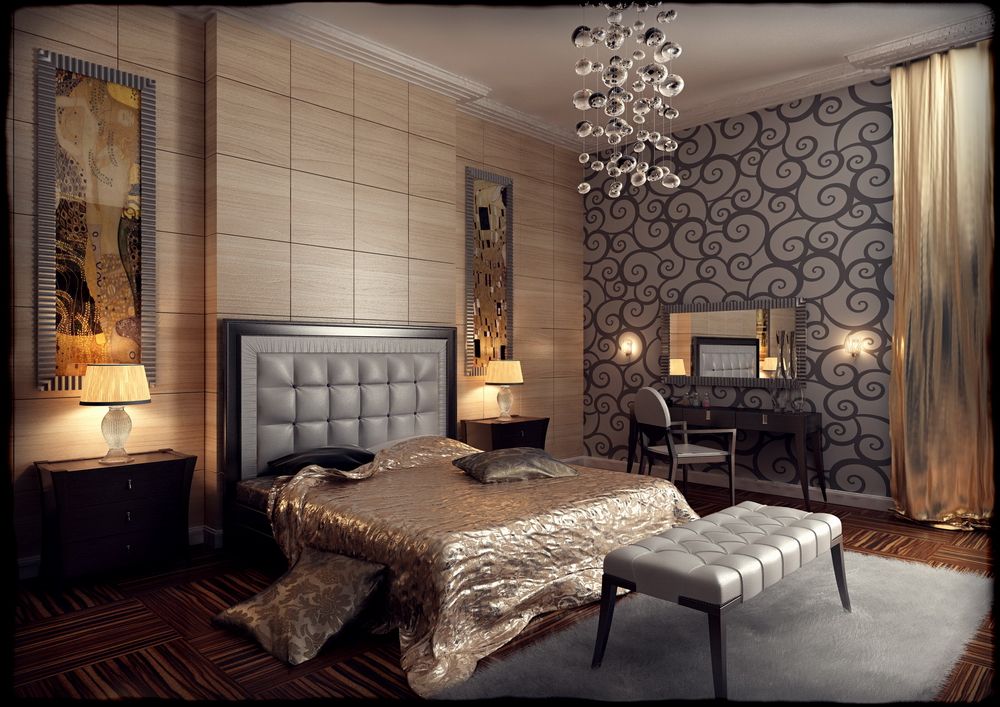 Art deco bedroom ideas - large and beautiful photos. Photo to select