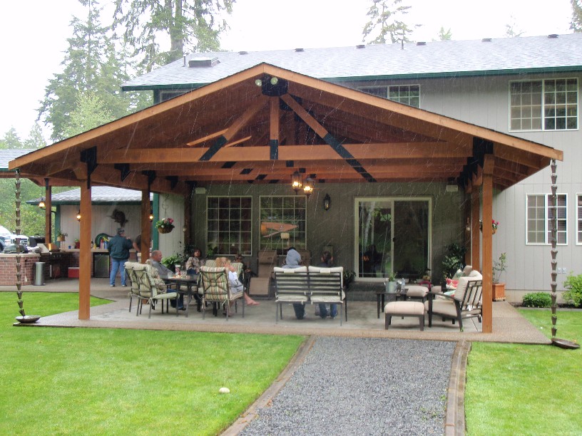 backyard covered patio photo - 1