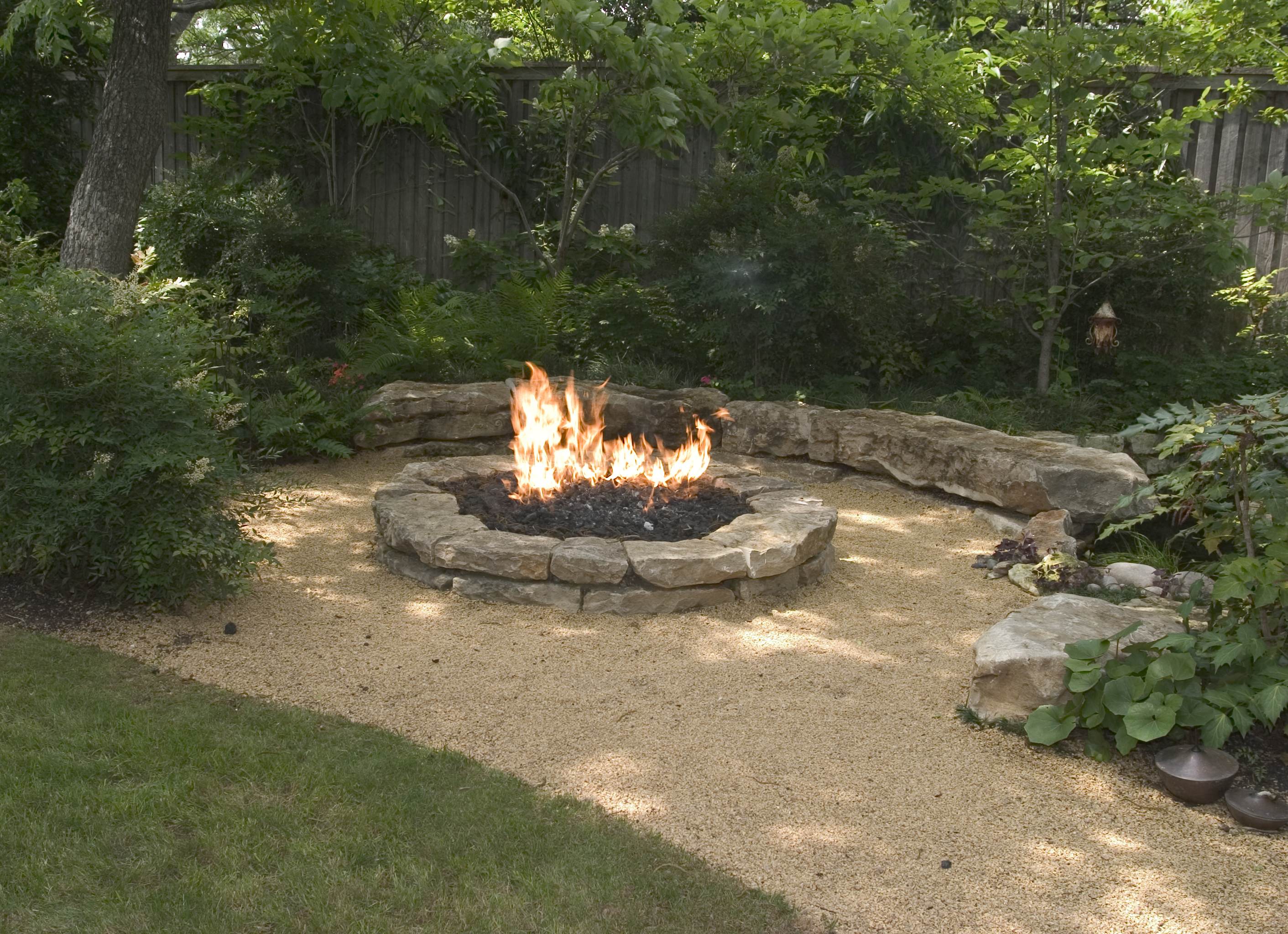 backyard fire pit photo - 1