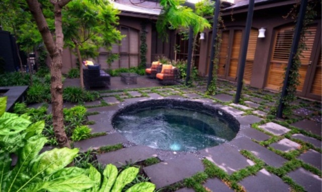 backyard hot tub designs photo - 1