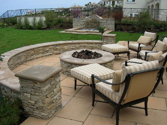 backyard stone patio ideas photo - 1