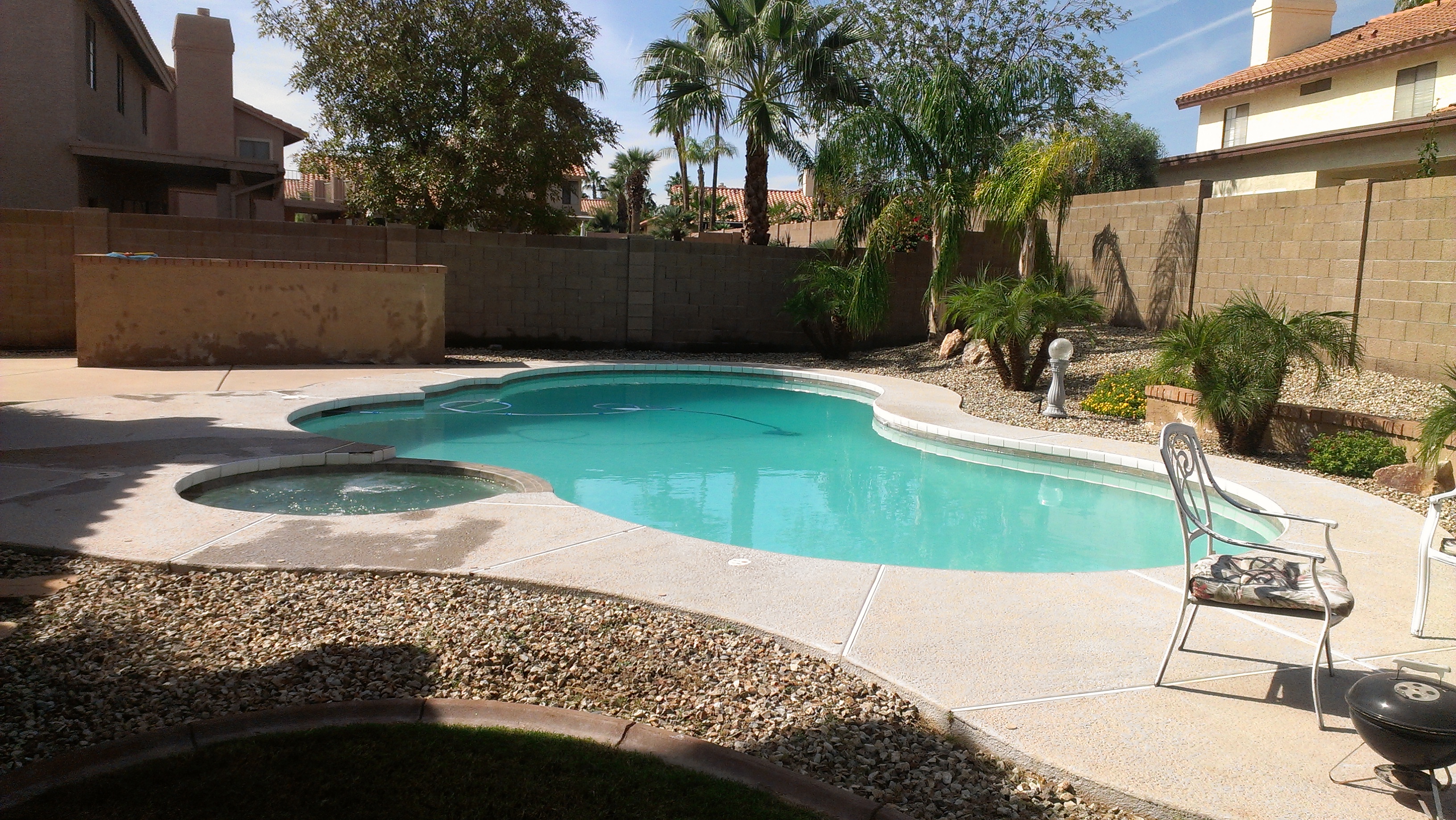backyard with pool landscaping ideas photo - 2