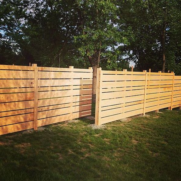 backyard wood fence photo - 2