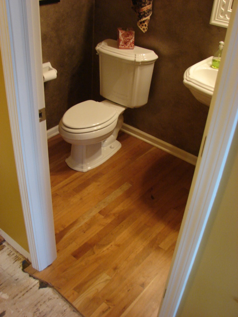 bamboo floor in bathroom photo - 1