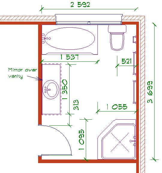 bathroom design layout photo - 1