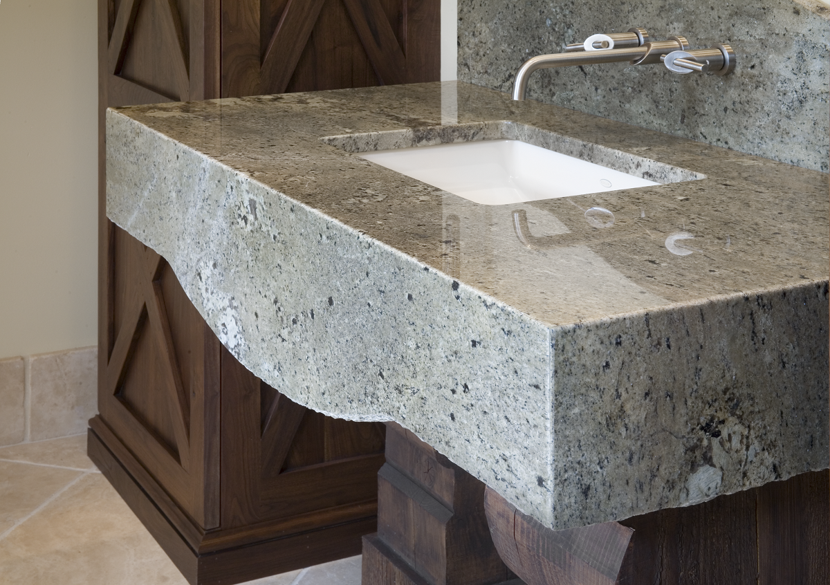 bathroom granite countertops photo - 1