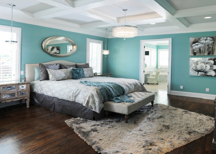 Bedroom blue paint ideas  large and beautiful photos 