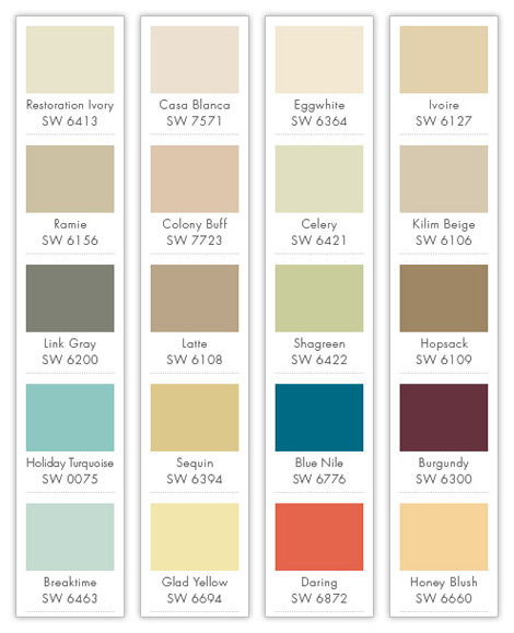 Bedroom color palettes - large and 