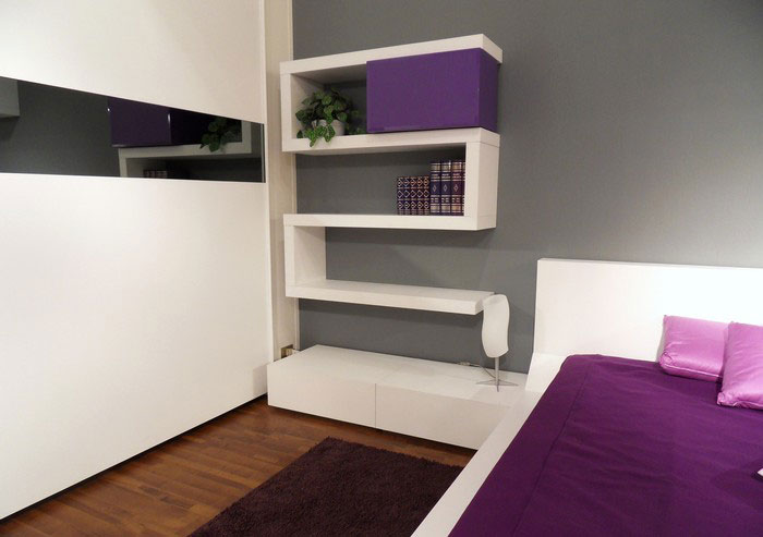 bedroom shelving ideas on the wall photo - 2