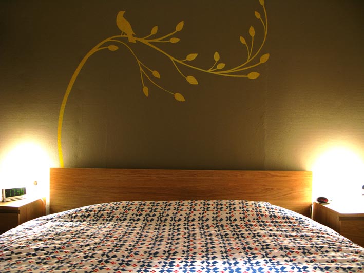bedroom wall paint designs photo - 1