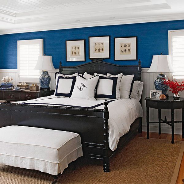 bedrooms with blue walls photo - 1