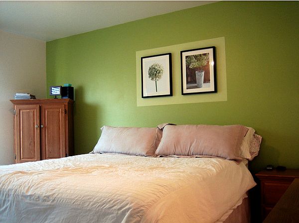 bedrooms with green walls photo - 2