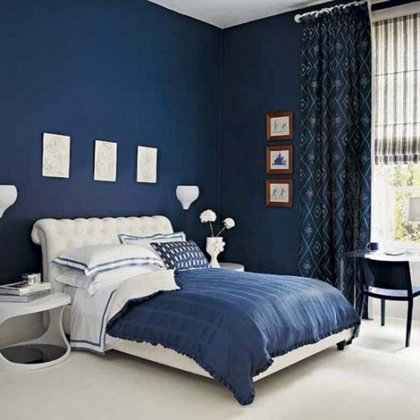 blue bedroom walls photo - 2