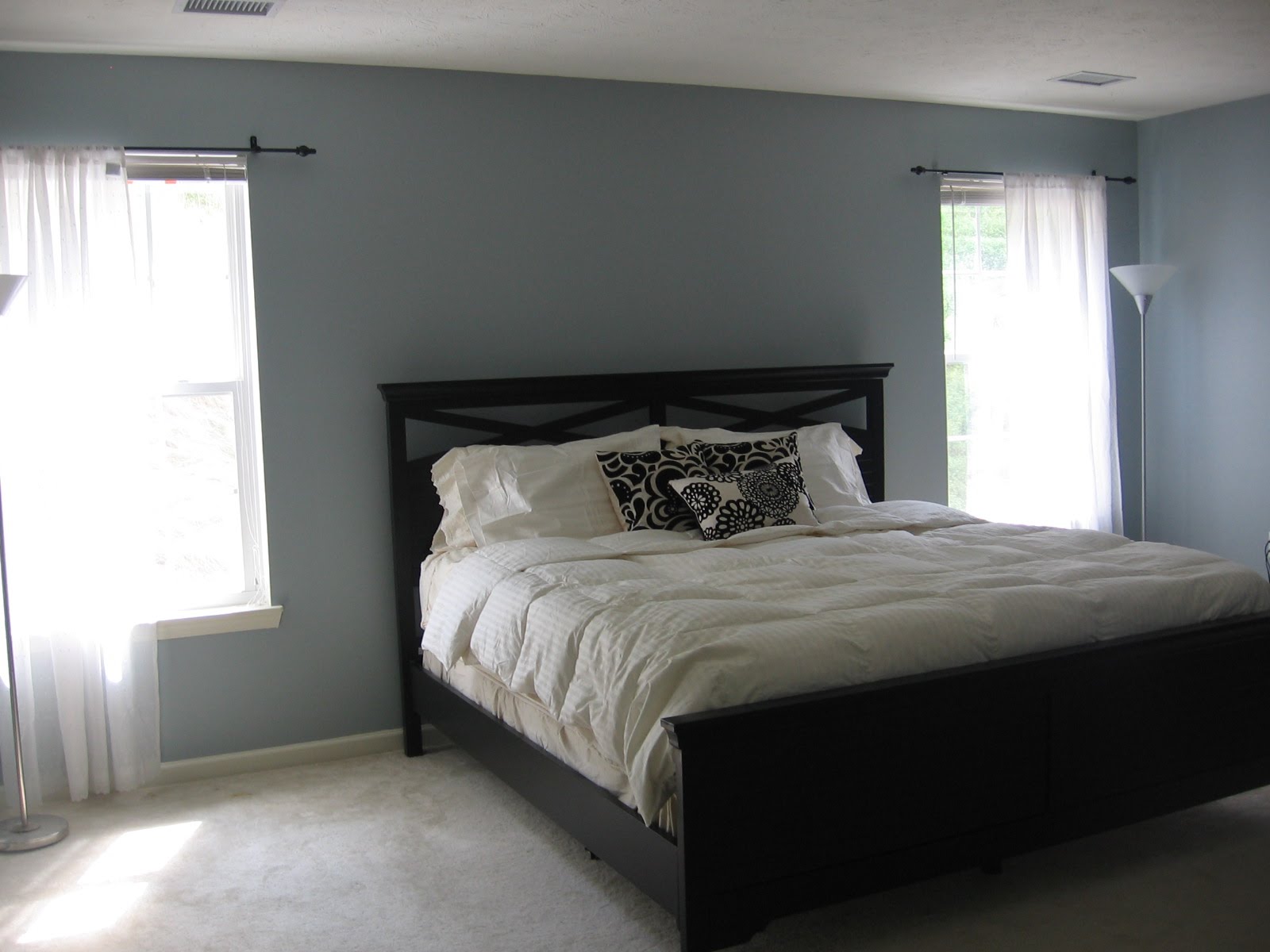 blue grey paint color bedroom photo - 1