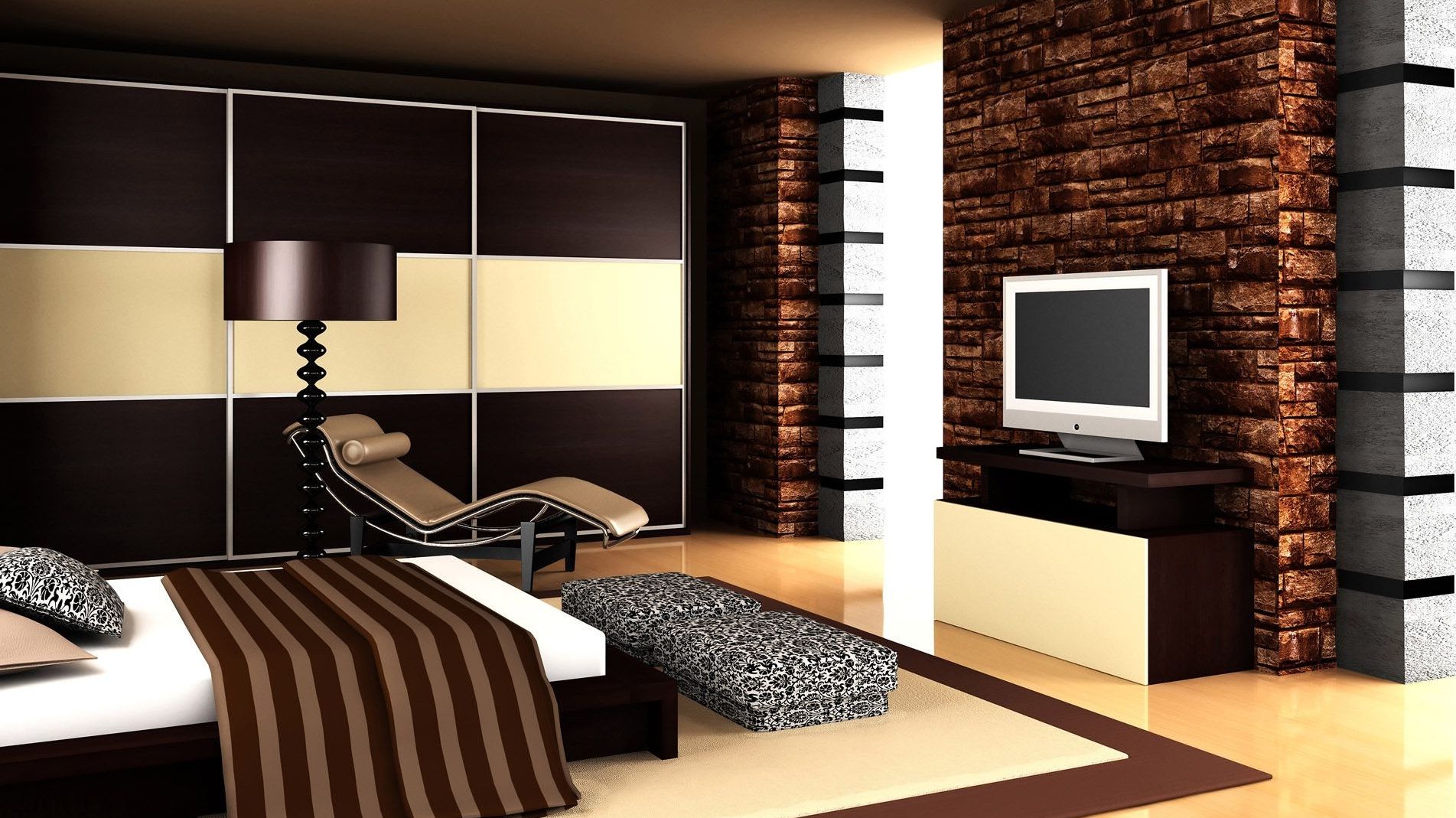 brown bedroom color schemes photo - 2