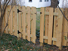 building a backyard fence photo - 2