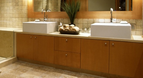 built in bathroom cabinets photo - 1