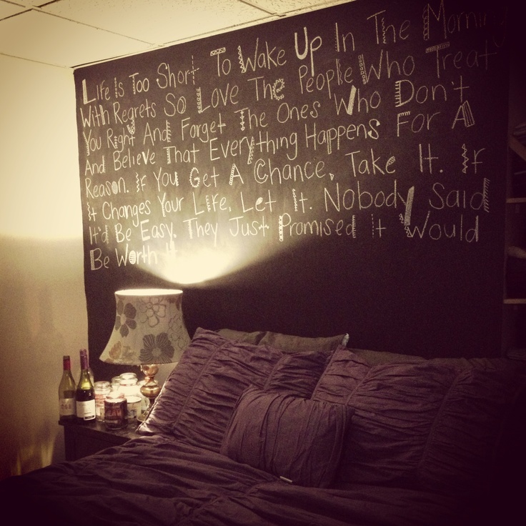 chalkboard wall bedroom photo - 1