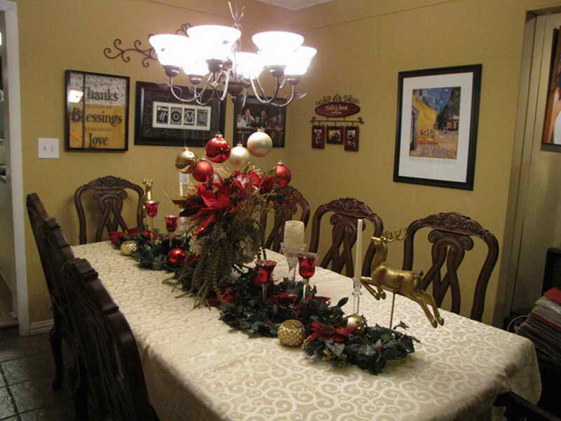 christmas dining room table decorations photo - 2