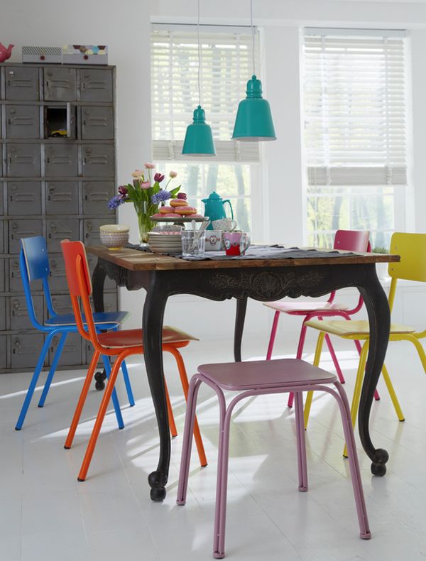 color dining chairs photo - 2