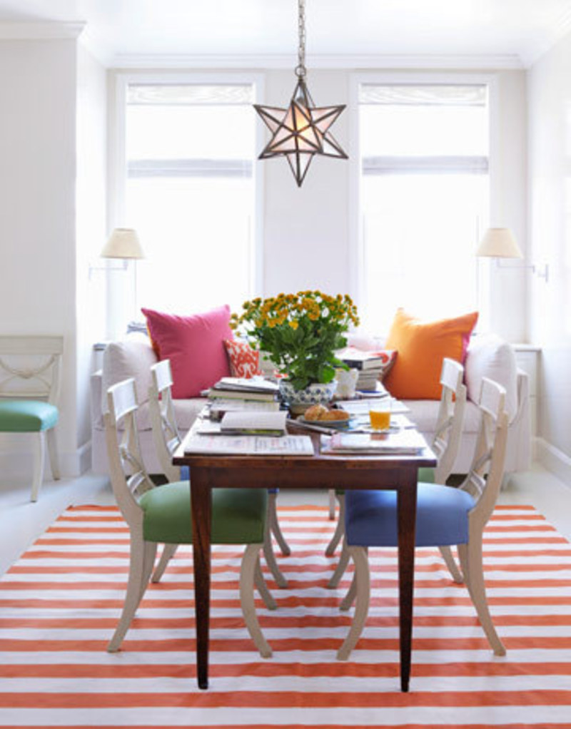 colorful dining room table photo - 2