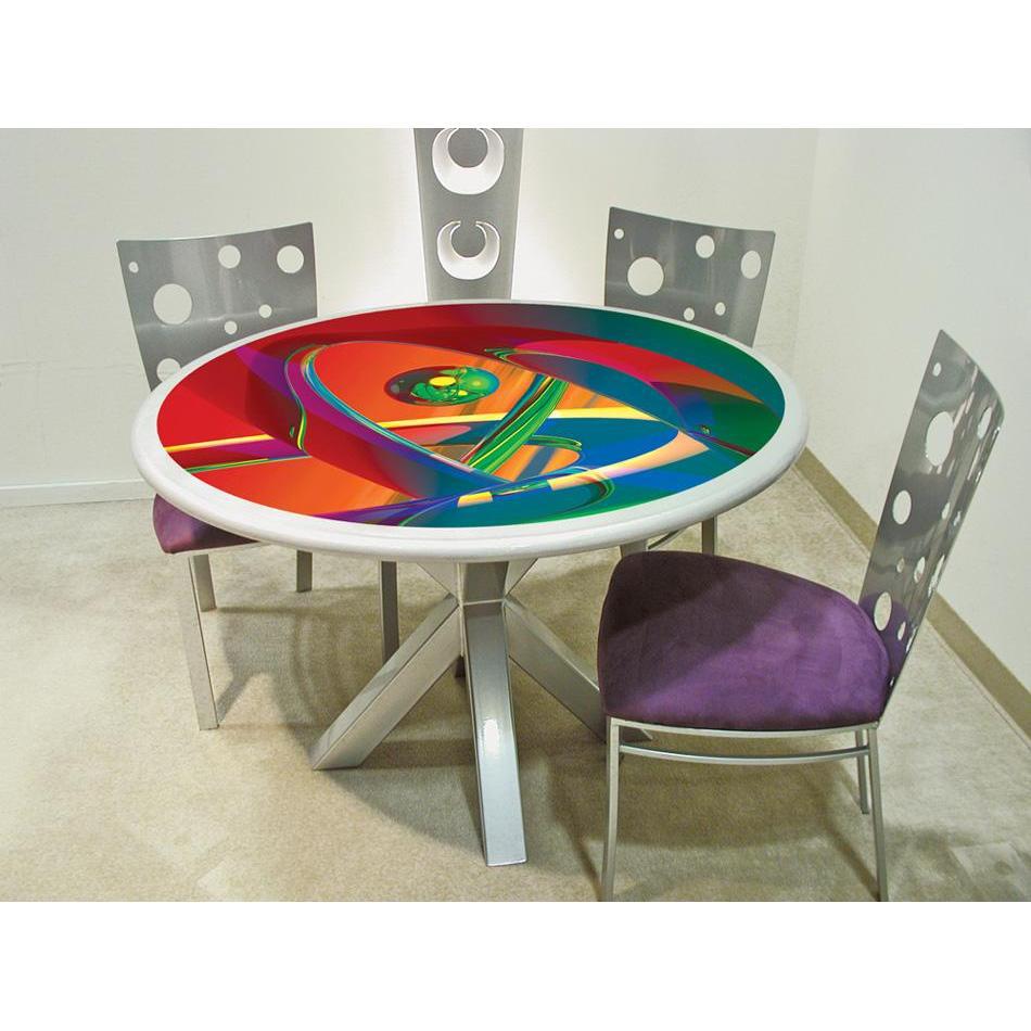 colorful dining table photo - 2