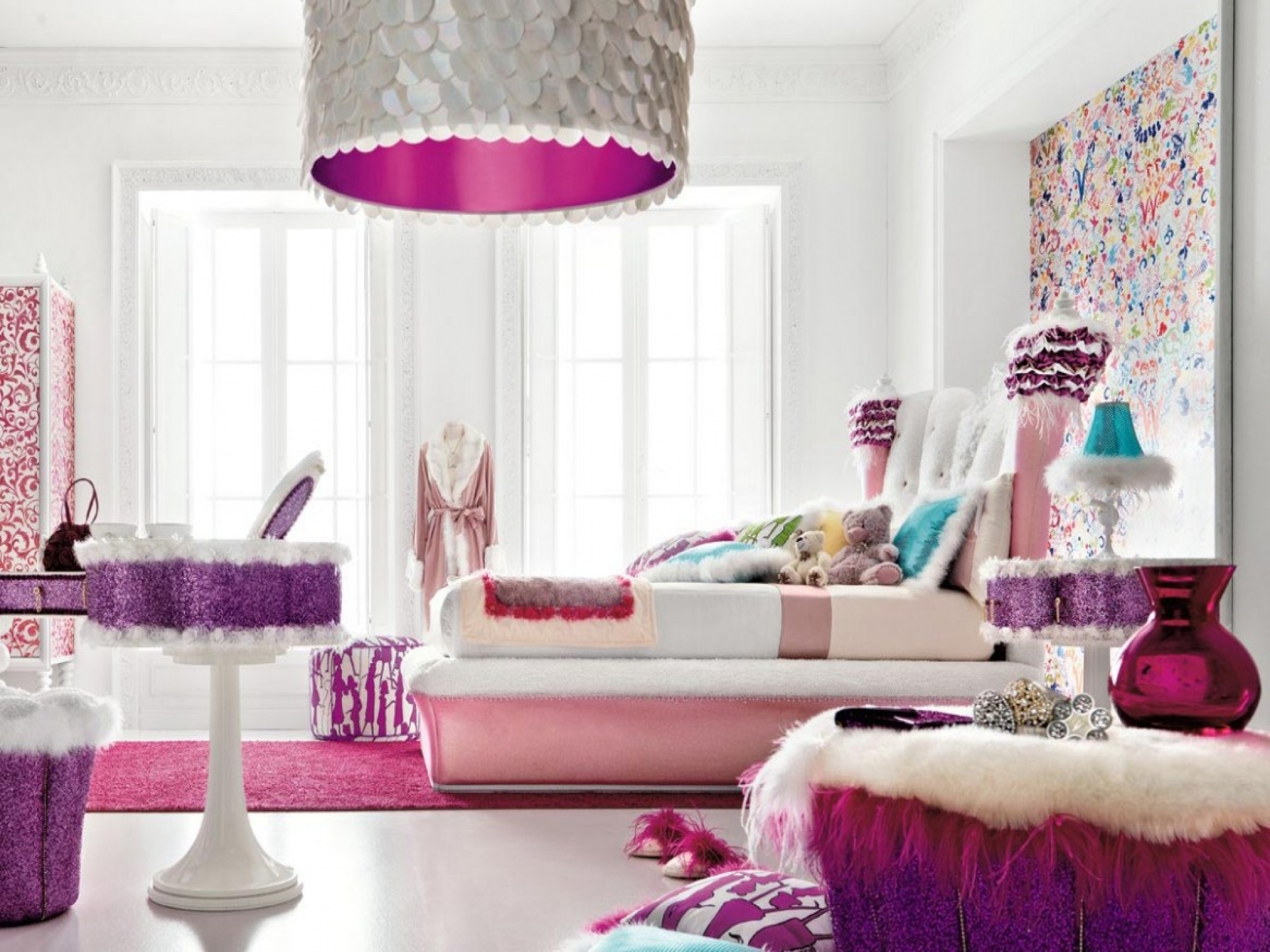 colorful teenage girl bedroom ideas photo - 2