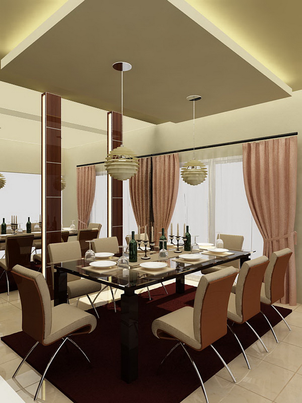 contemporary dining room design photo - 2