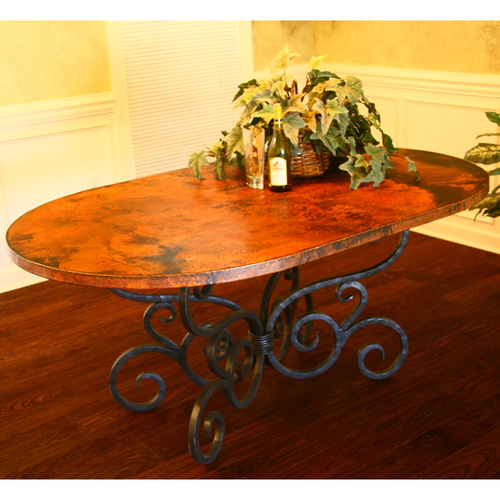 copper dining room tables photo - 2