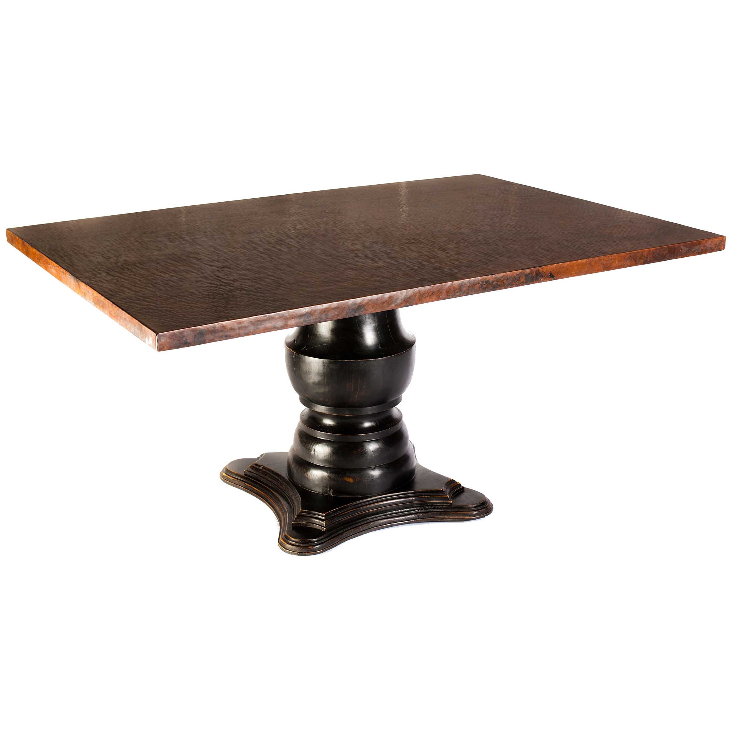 copper dining table photo - 2