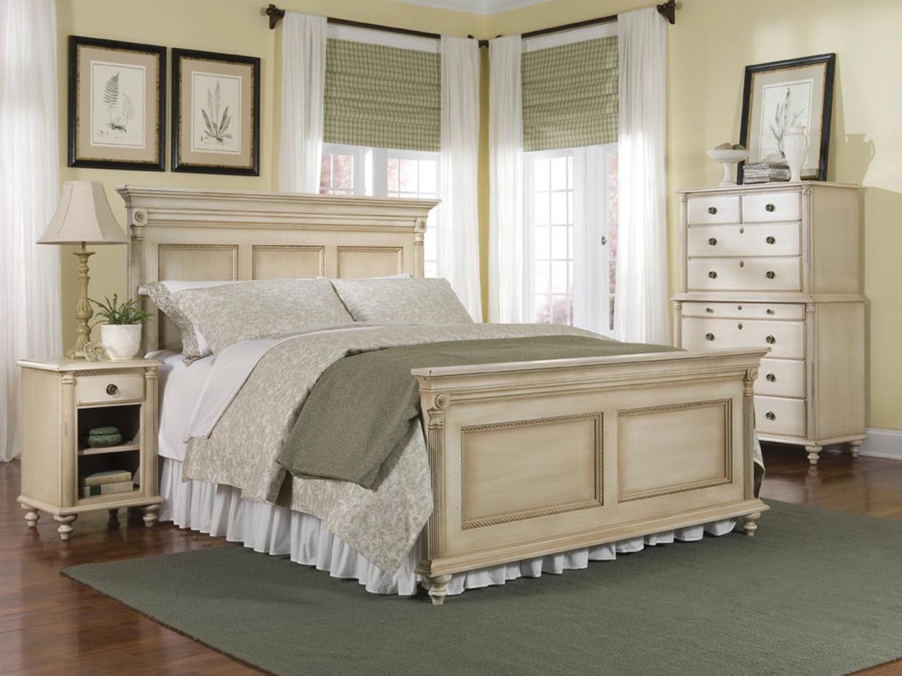 cream colored bedroom furniture photo - 1