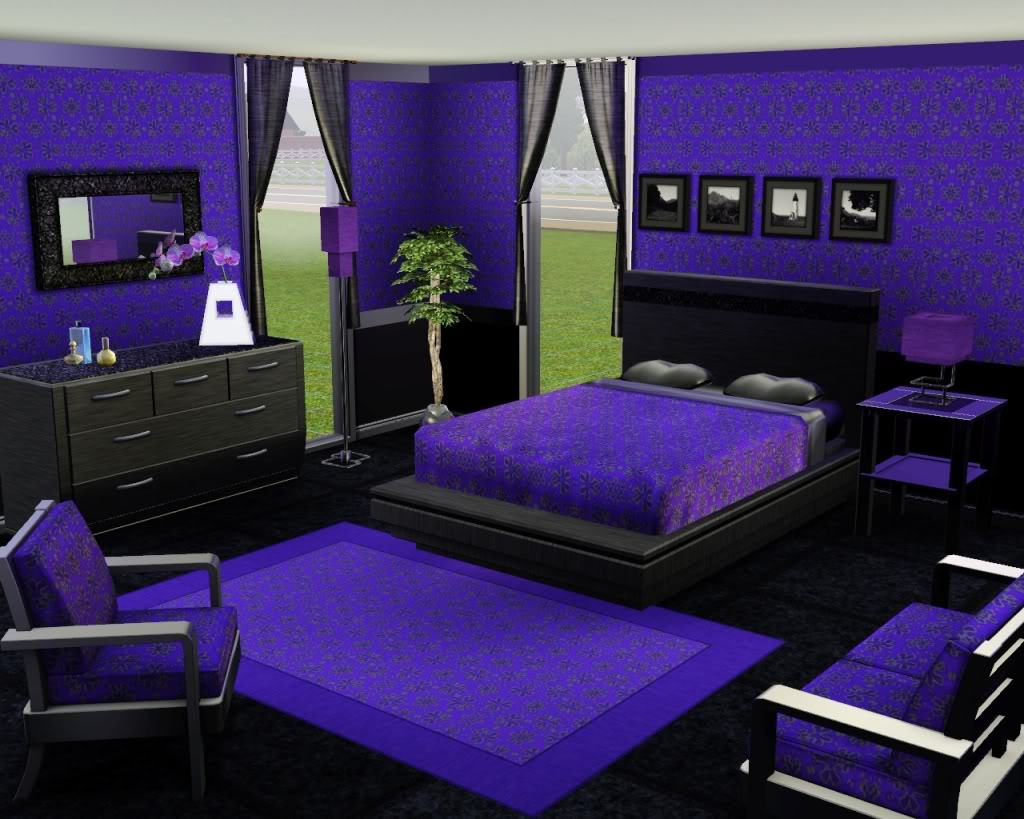 dark purple bedroom walls photo - 2