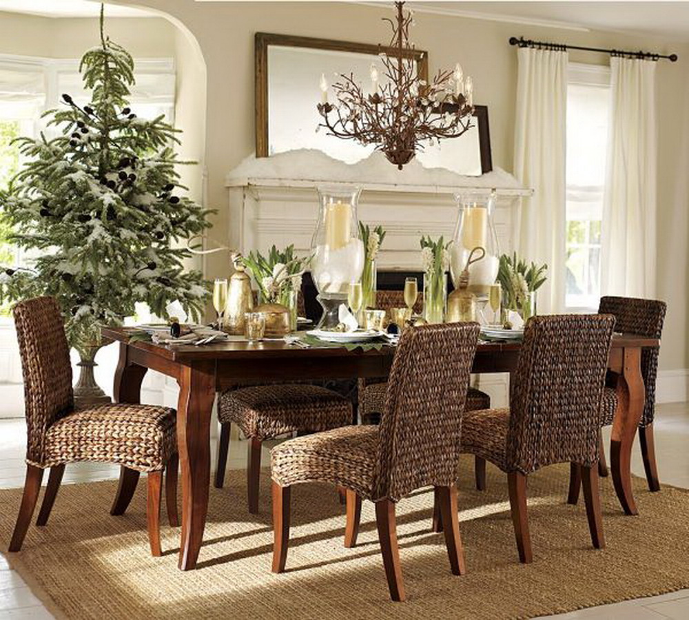 decorate dining room table photo - 1
