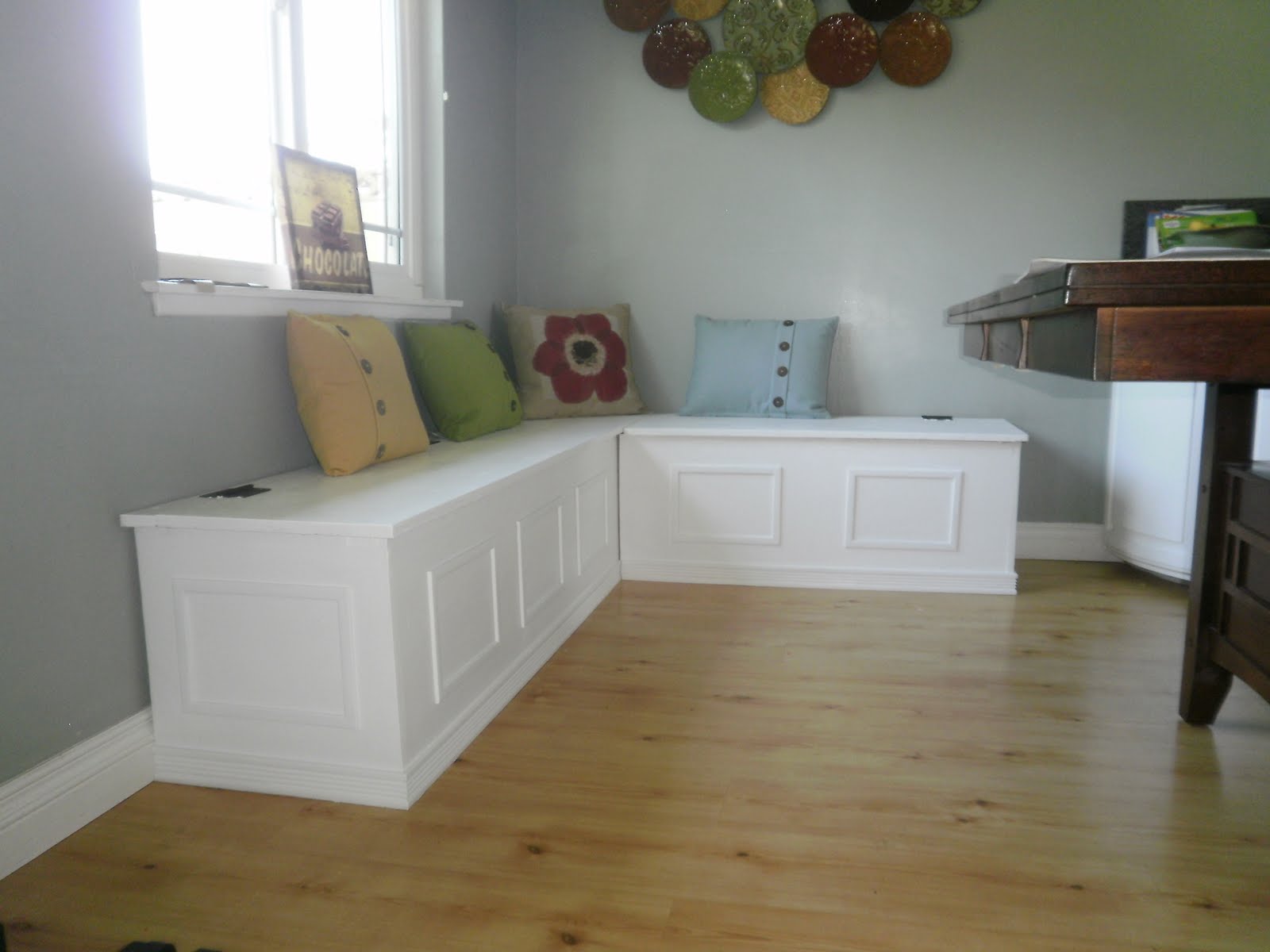 dining benches with storage photo - 2