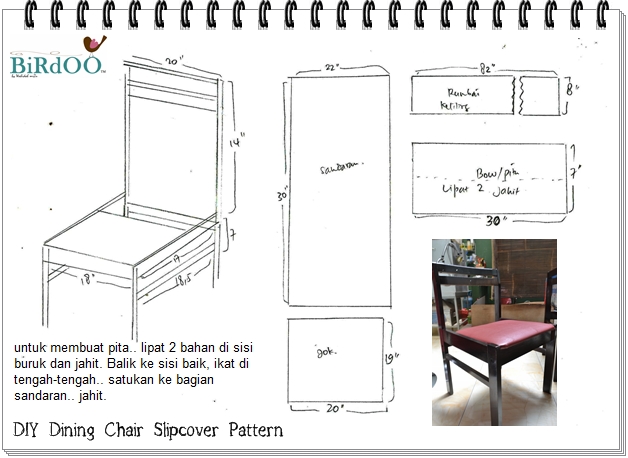 dining chair slipcover pattern photo - 1