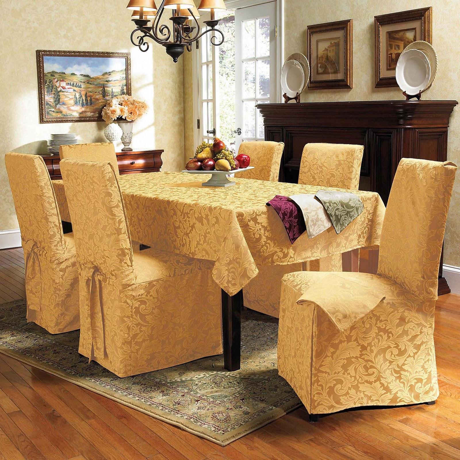 dining room table chair covers photo - 1