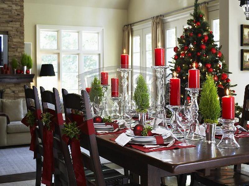 dining room table christmas decoration ideas photo - 1