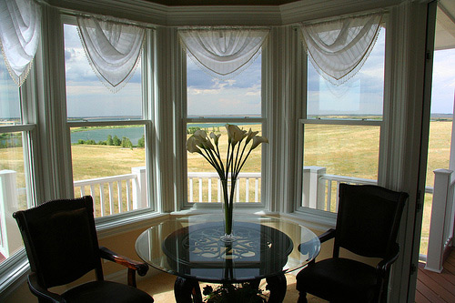 dining room window curtains photo - 2