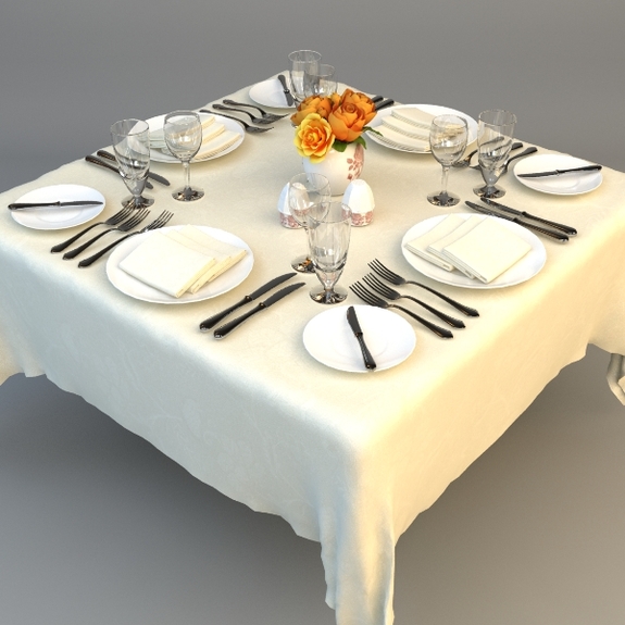 dining table place settings photo - 2