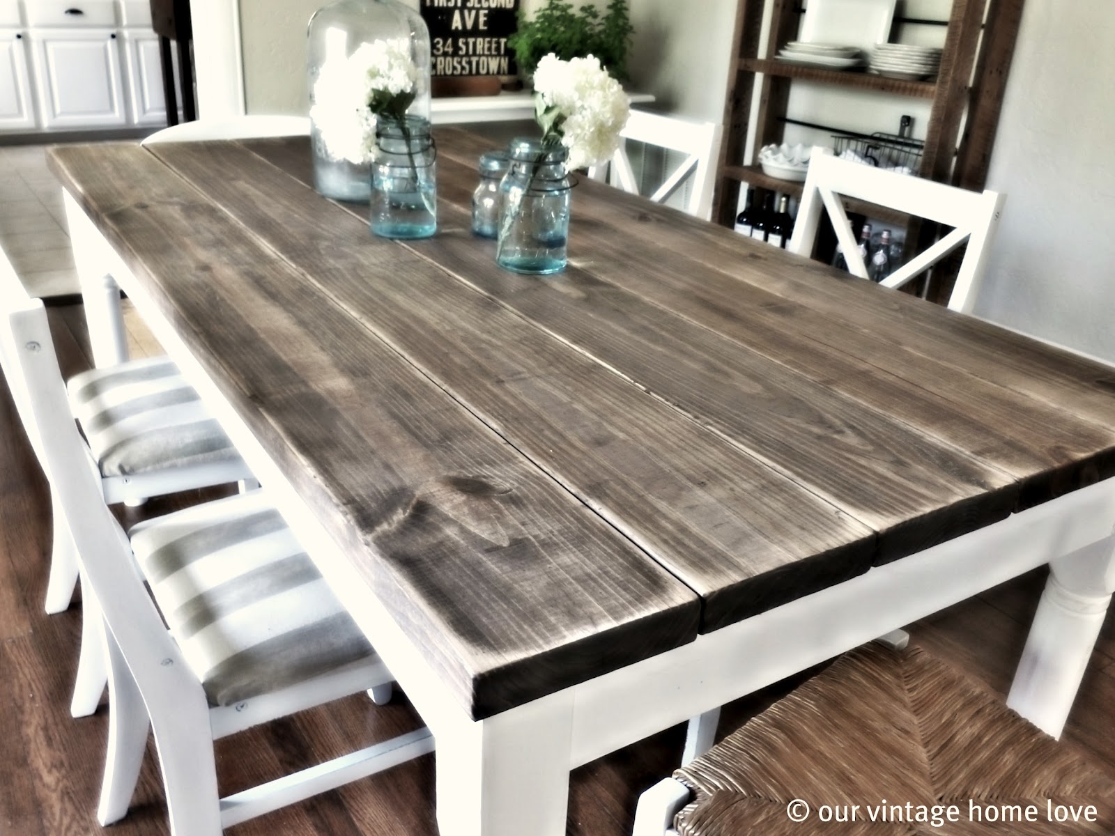 distressed dining furniture photo - 2