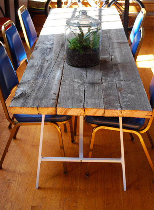 diy wood dining table photo - 2