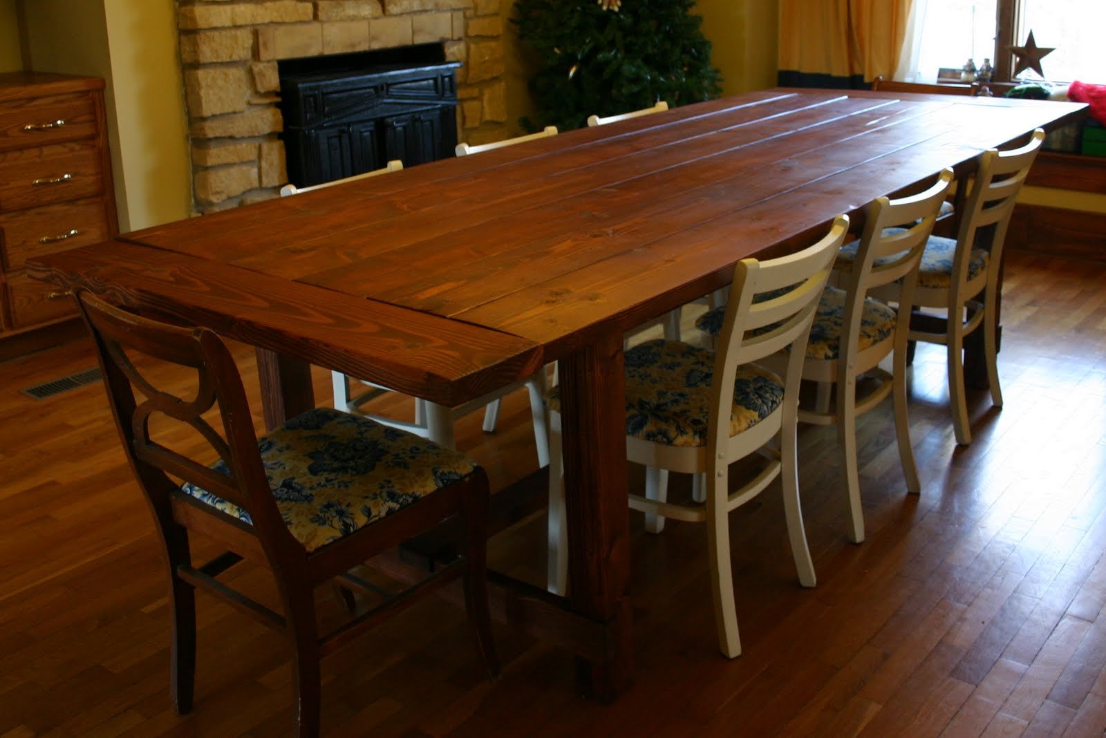 farmhouse dining room table plans photo - 1