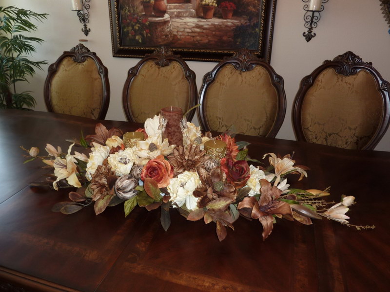 formal dining room centerpieces photo - 2