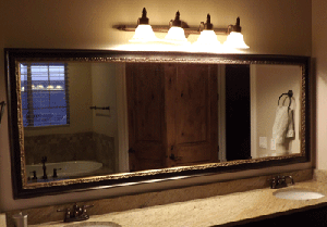 framing a bathroom mirror photo - 1