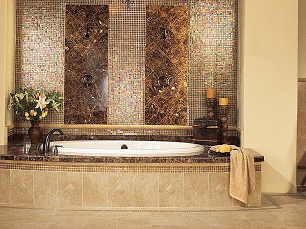 glass tile bathroom ideas photo - 1