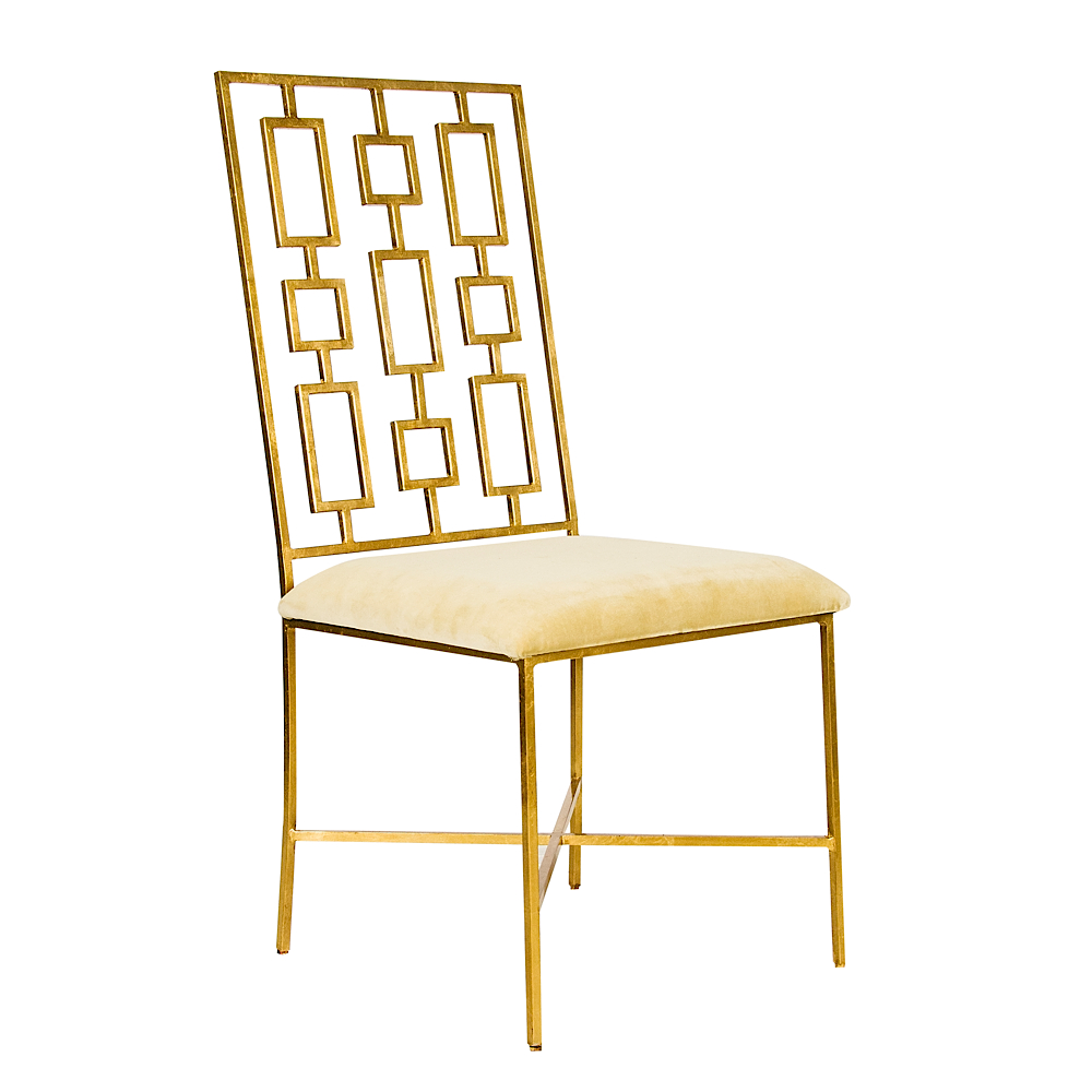 gold dining chairs photo - 2
