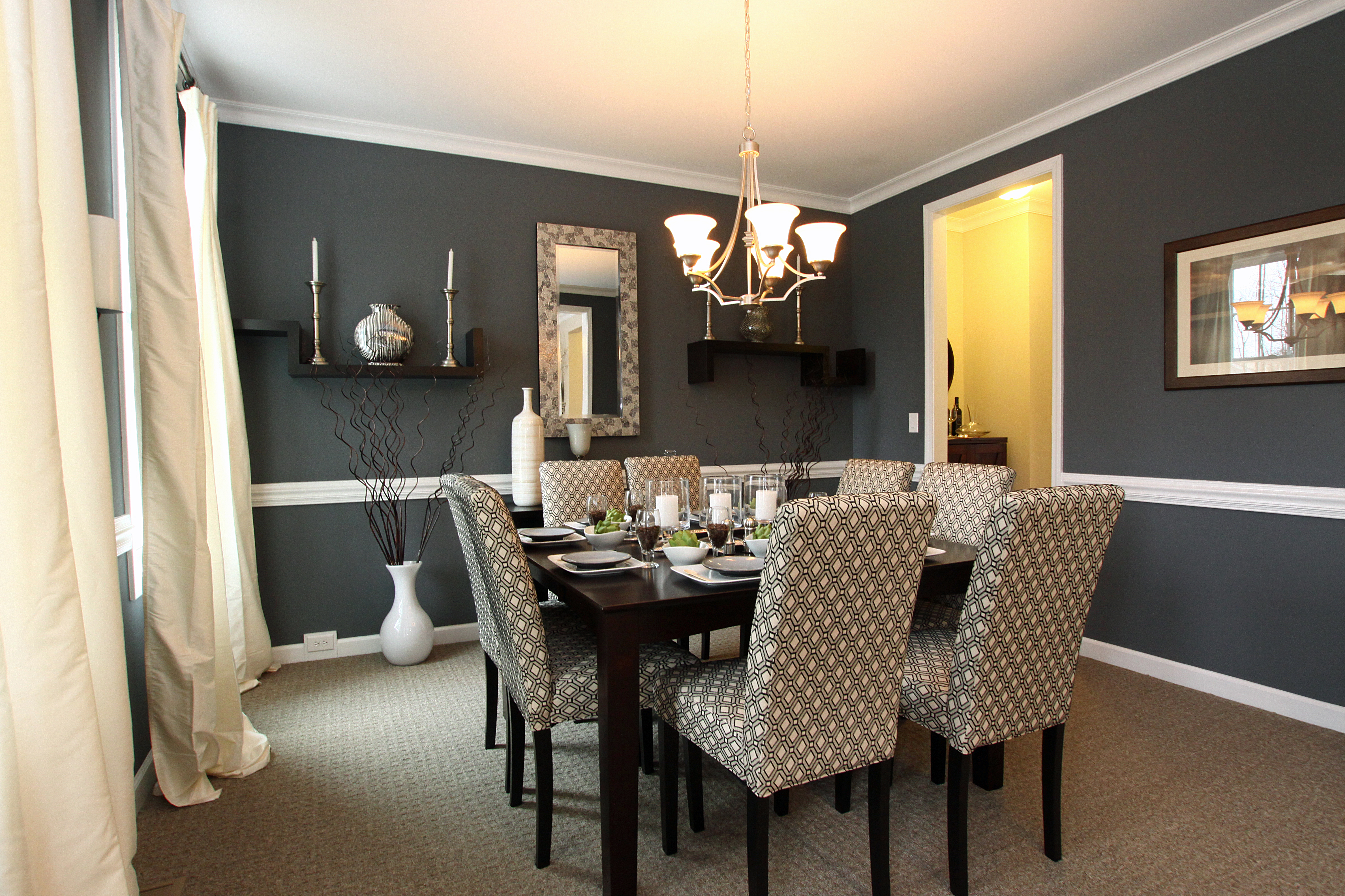gray dining rooms photo - 1